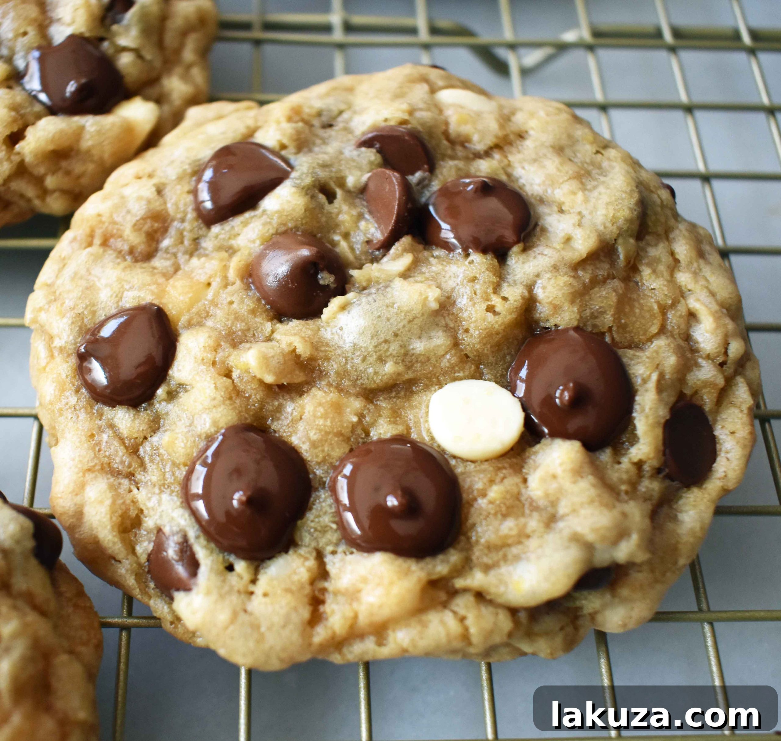 A stack of golden brown Marry Me Cookies, showcasing their delightful mix of chocolate chips and oats, ready to be shared.