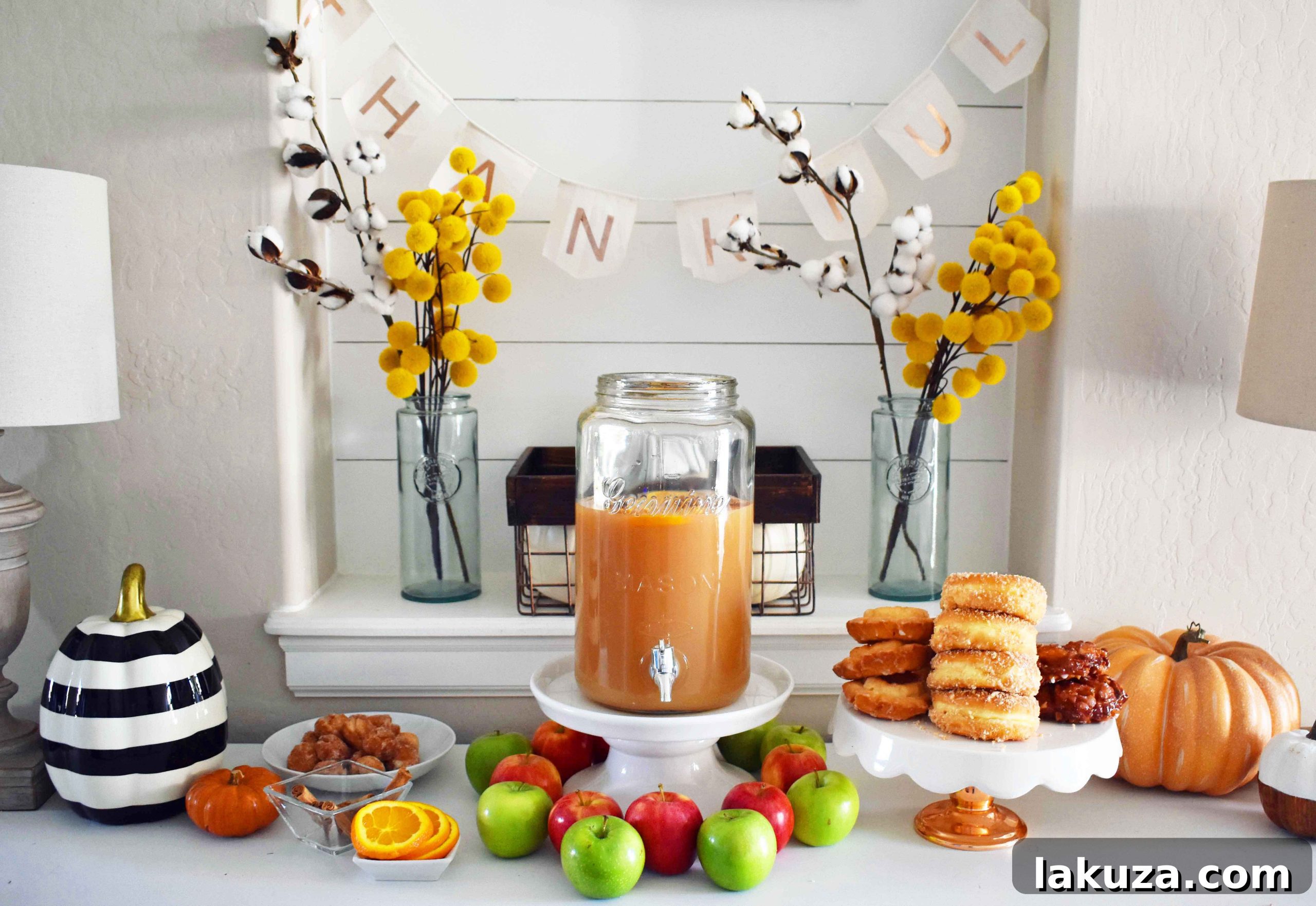 Crispy Apple Fritters & Craft-Your-Own Cider Bar 4 How to make a DIY Hot Apple Cider Bar to celebrate Fall. A simple, easy way to serve hot apple cider and a homemade apple fritters recipe. A hot apple cider bar with all of the toppings. www.modernhoney.com