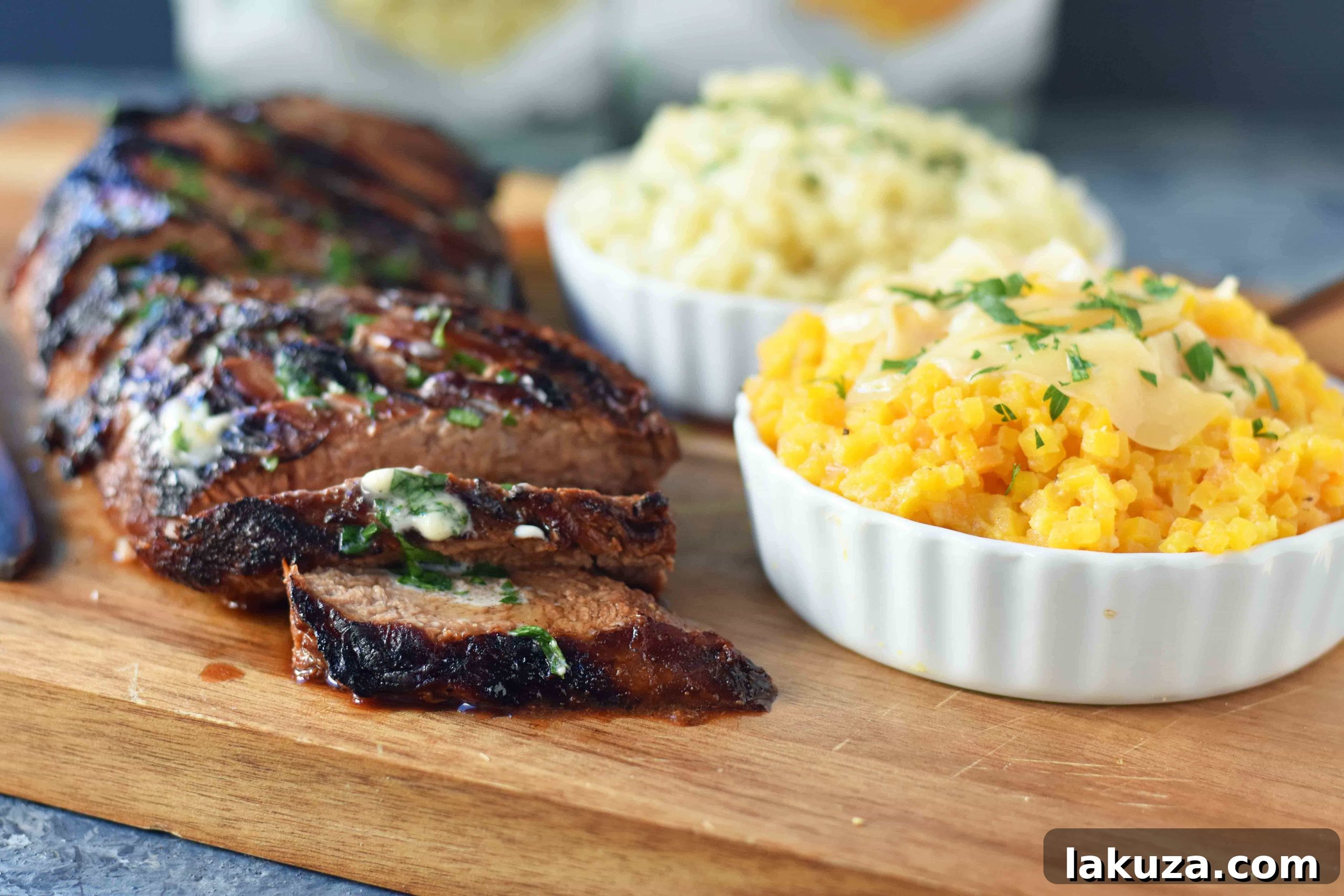 Grilled Tri-Tip Steak Marinade. How to make a juicy and flavorful tri-tip steak on the grill paired with Alexia premium side dishes. www.modernhoney.com