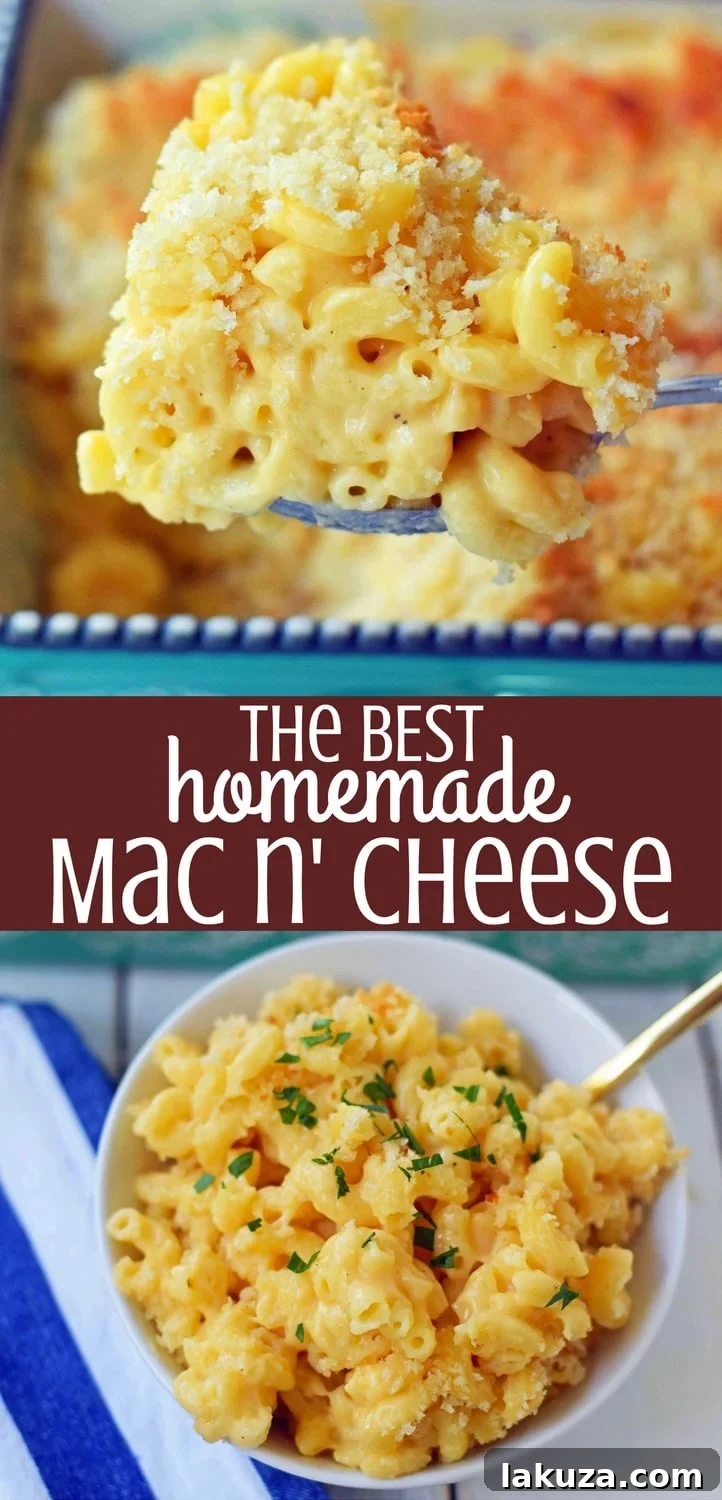 Golden Macaroni Bliss 11 Homemade Macaroni and Cheese. Rich, creamy, and cheesy baked mac n' cheese recipe. Homemade mac n' cheese made with butter, cream, and two cheeses. The perfect side dish! www.modernhoney.com