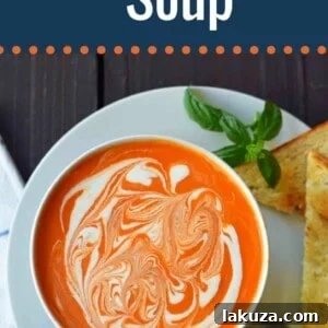 The best creamy tomato basil soup, perfect for pairing with grilled cheese. This homemade recipe is easy to follow and incredibly satisfying.