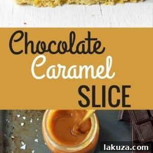 Decadent Chocolate Caramel Bars 6 Chocolate Caramel Slice is a dessert with a buttery shortbread crust, creamy handcrafted caramel, and a silky smooth chocolate glaze. A gourmet Twix candy bar! www.modernhoney.com