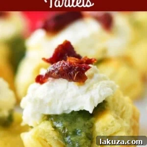 Pesto Parmesan Sundried Tomato Tartlets Recipe Image