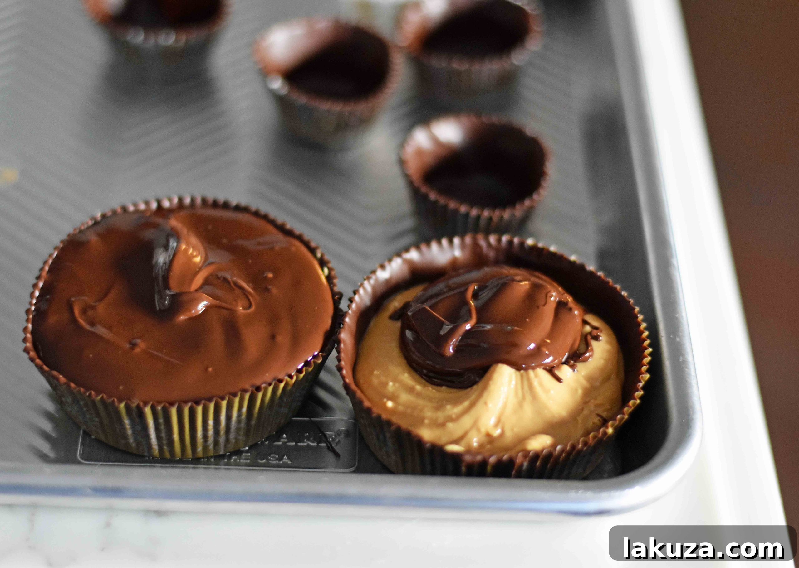 Irresistible Peanut Butter Chocolate Cups 6 Homemade Chocolate Peanut Butter Cups. How to make copycat Reese's chocolate chip peanut butter cups and copycat Trader Joe's peanut butter cups. The best homemade chocolate peanut butter cups recipe. www.modernhoney.com
