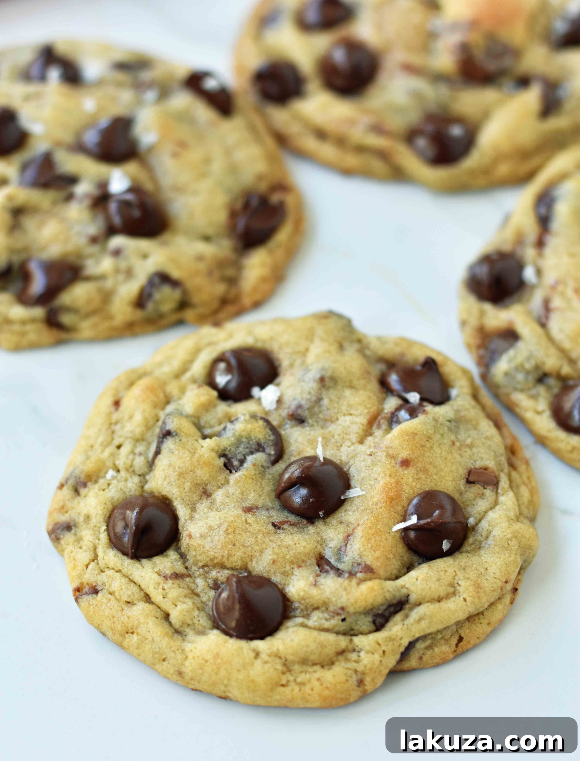Experience the rich, chewy texture of Charmina's Chocolate Chip Cookies, made with a classic recipe combining melted and softened butter for superior flavor. www.modernhoney.com