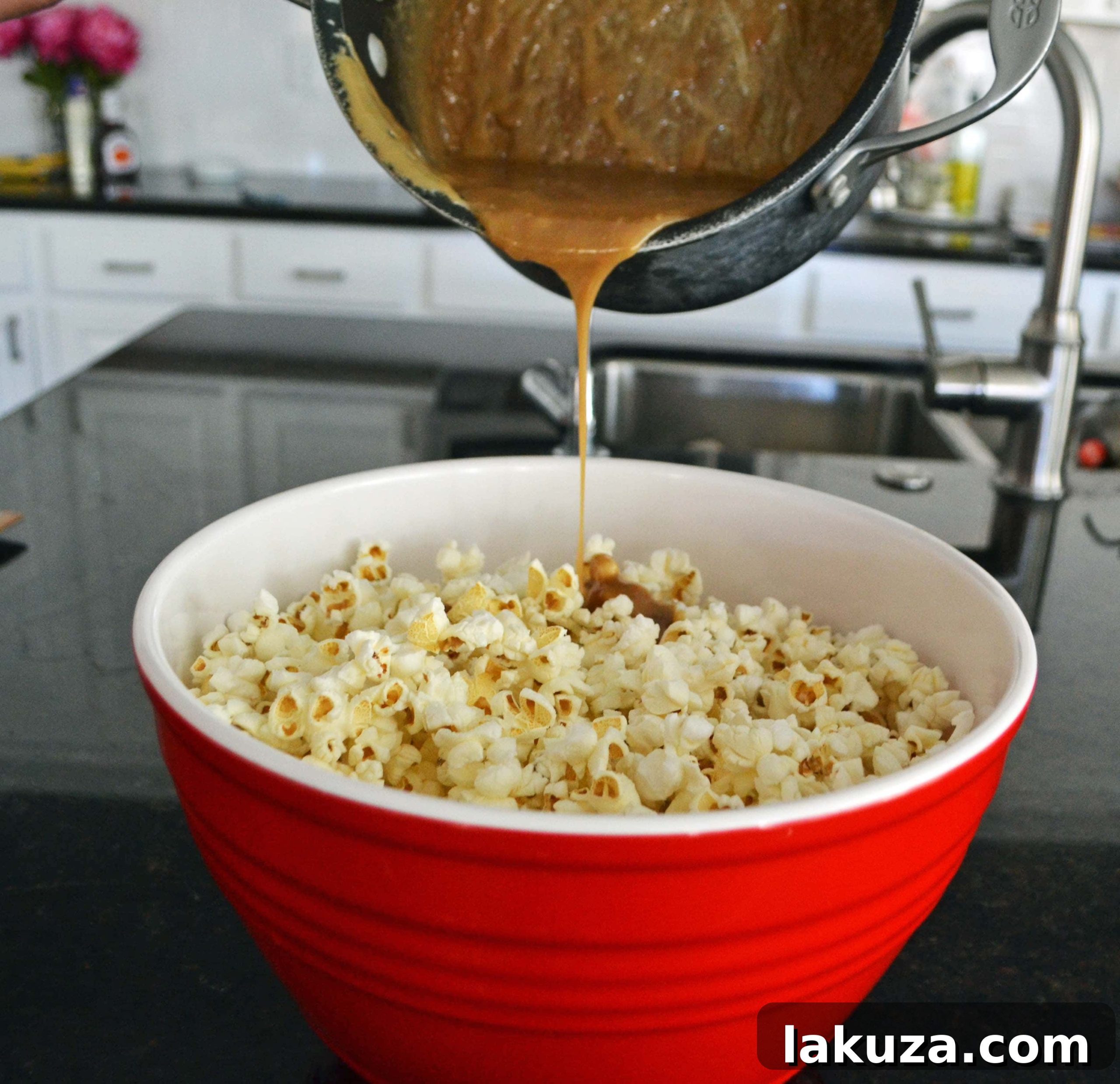 Caramel Sauce Being Prepared for Popcorn