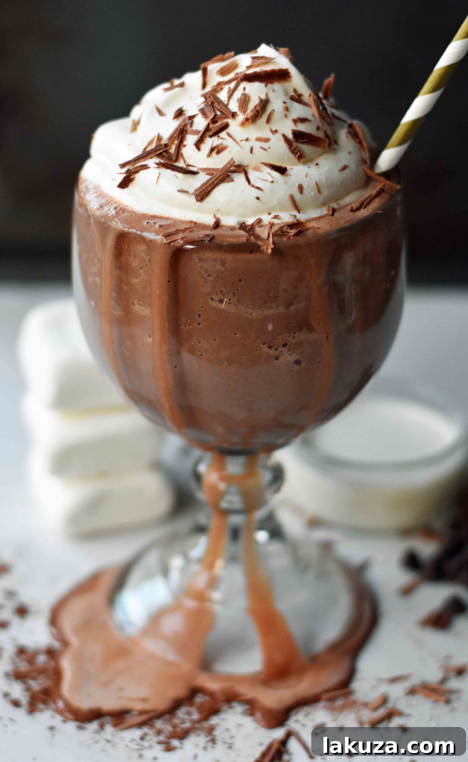 Arctic Chocolate Delight 2 Frozen Hot Chocolate, Serendipity NYC's famous rich chocolate drink served cold with whipped cream and chocolate shavings. Learn how to make the perfect copycat recipe at home.