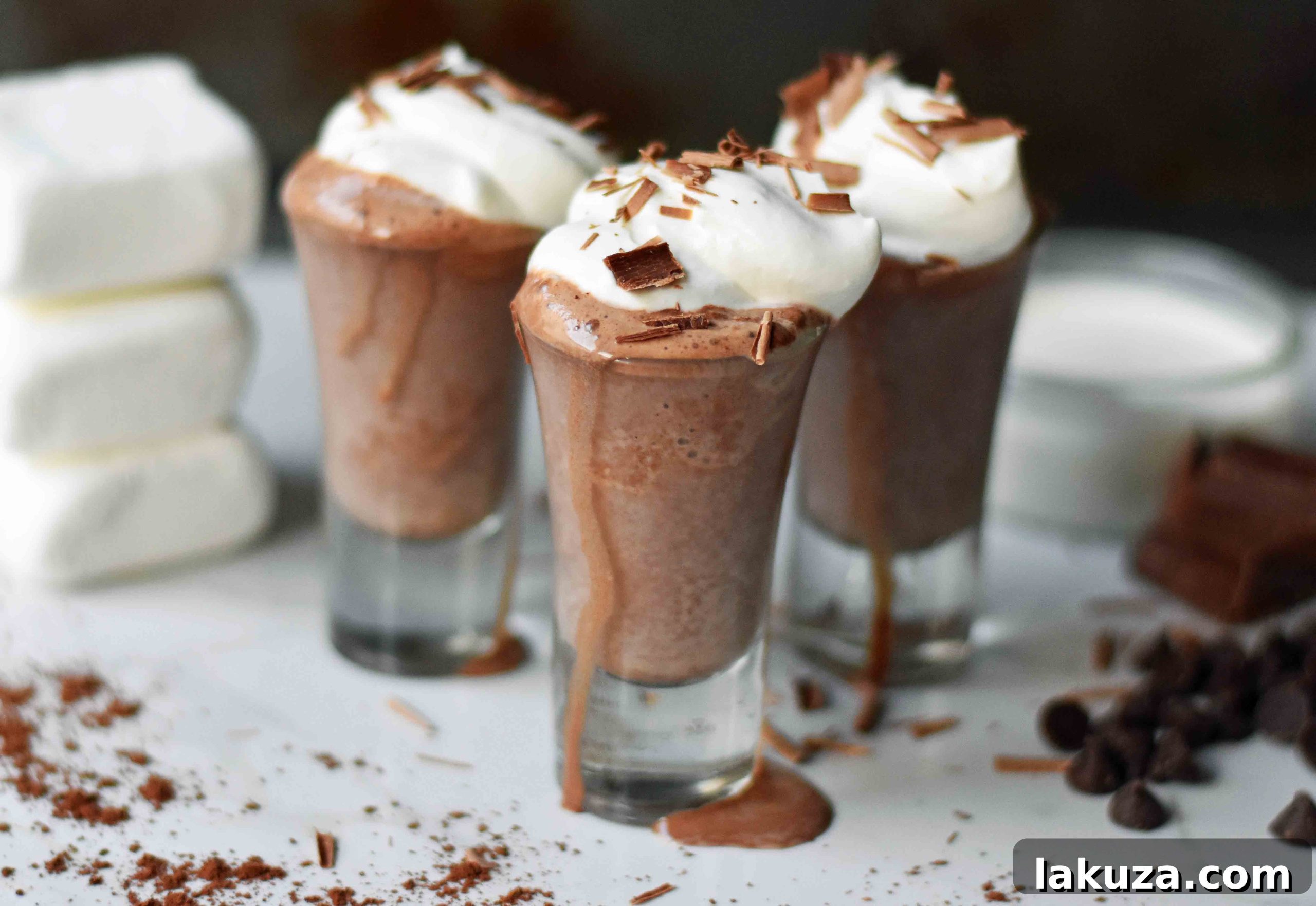 Arctic Chocolate Delight 5 Making perfect homemade Frozen Hot Chocolate. This Serendipity copycat recipe delivers a rich, cold chocolate drink with whipped cream and chocolate shavings, ideal for Valentine's Day or any sweet craving.