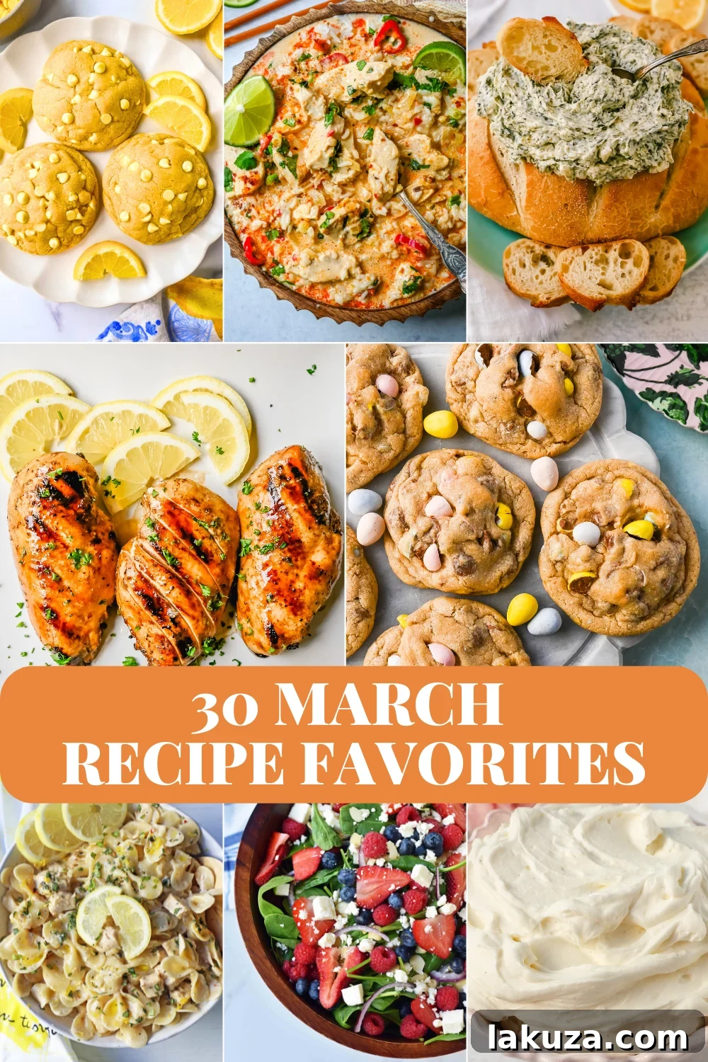 30 Fresh Flavors for Your March Table 2 March always brings more fresh and bright seasonal favorites. After 10 years of sharing recipes here, I’ve noticed certain dishes rise to the top every single March. So I rounded up the 30 most popular recipes on my website during this month, the ones readers come back to again and again. We're sharing fresh spring desserts to bright comfort dinners and Easter favorites, these are the tried-and-true March recipes that have stood the test of time.