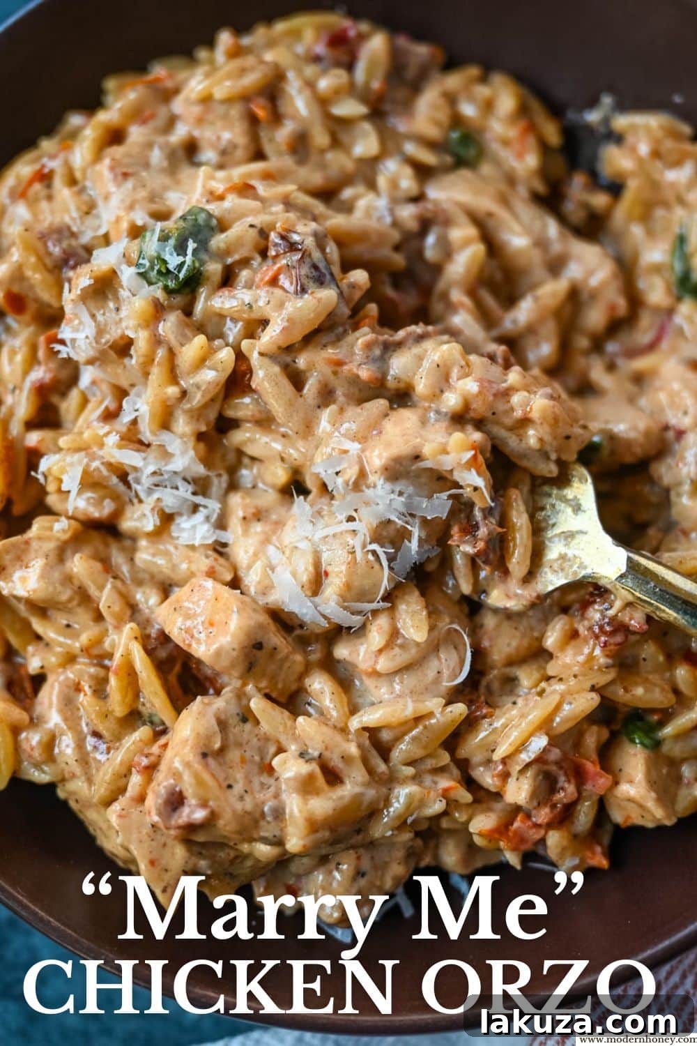 This Marry Me Chicken Orzo is a creamy, one-pan dinner made with tender chicken, sun-dried tomatoes, parmesan, and perfectly cooked orzo pasta. Inspired by the viral “marry me chicken” recipe, this version adds orzo to soak up the rich garlic cream sauce for an easy comfort meal. 