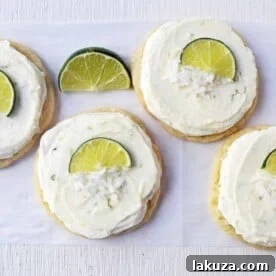 Chewy fresh coconut lime cookies with a creamy coconut lime frosting, a perfect tropical Caribbean cookie.