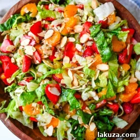 Delicious Strawberry Recipes for Every Occasion 20 Strawberry mandarin orange salad with candied almonds