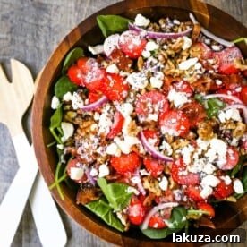 Delicious Strawberry Recipes for Every Occasion 22 Strawberry spinach salad with poppyseed dressing