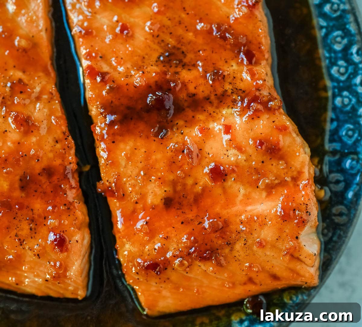 Sticky Honey Garlic Salmon Recipe for Quick Weeknight Dinner 3 Honey Garlic Glazed Salmon plated