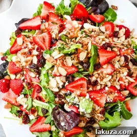 Strawberry spring mix salad
