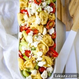 Greek tortellini pasta salad