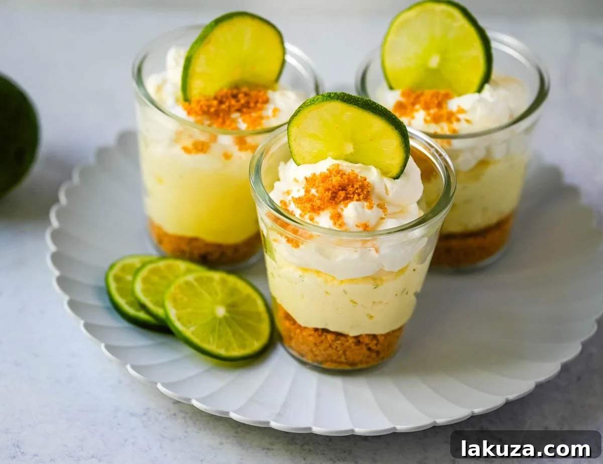 Mini Key Lime Pie Jars Recipe — No-Bake Individual Desserts 4 These key lime pie jars are a fresh, creamy twist on the classic key lime pie, made with layers of buttery graham cracker crust, tangy key lime filling, and fluffy whipped cream. Served in individual jars, they are perfect for entertaining or grab-and-go desserts.