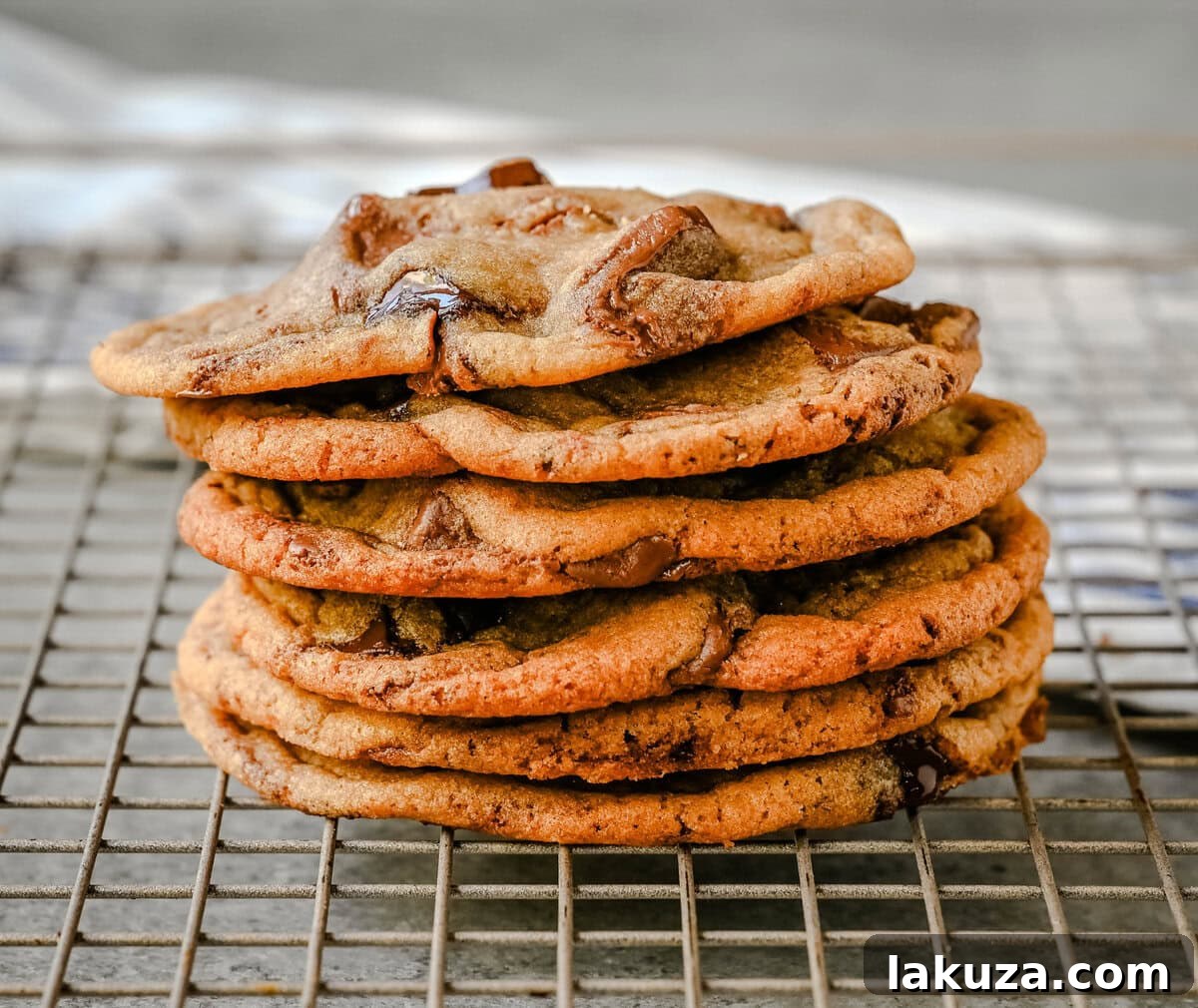 Ultimate Guide to Chocolate Chip Cookie Recipes: Every Style Covered 6 Thin and Chewy chocolate chip cookies stacked