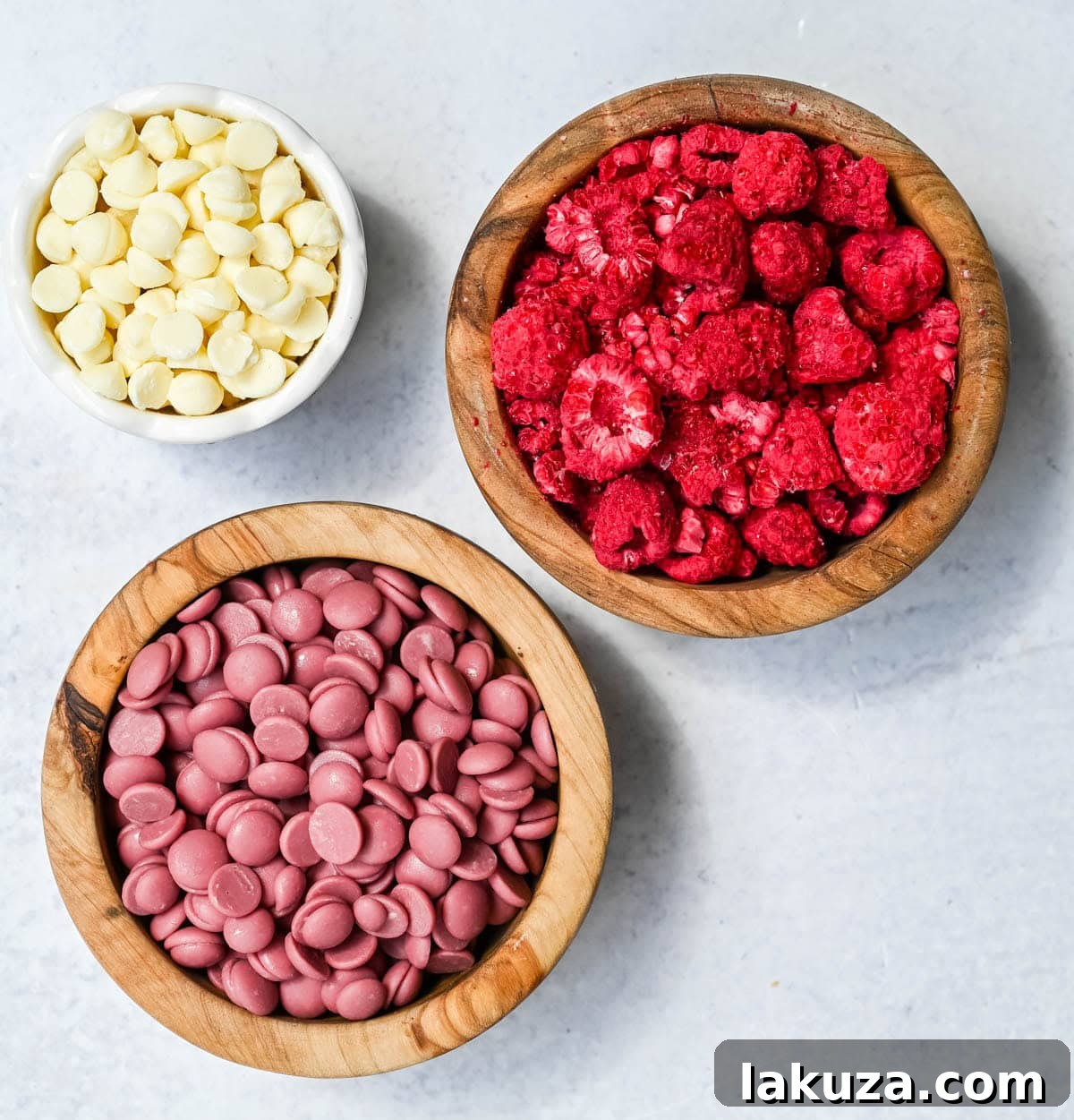 homemade raspberry chocolate ingredients