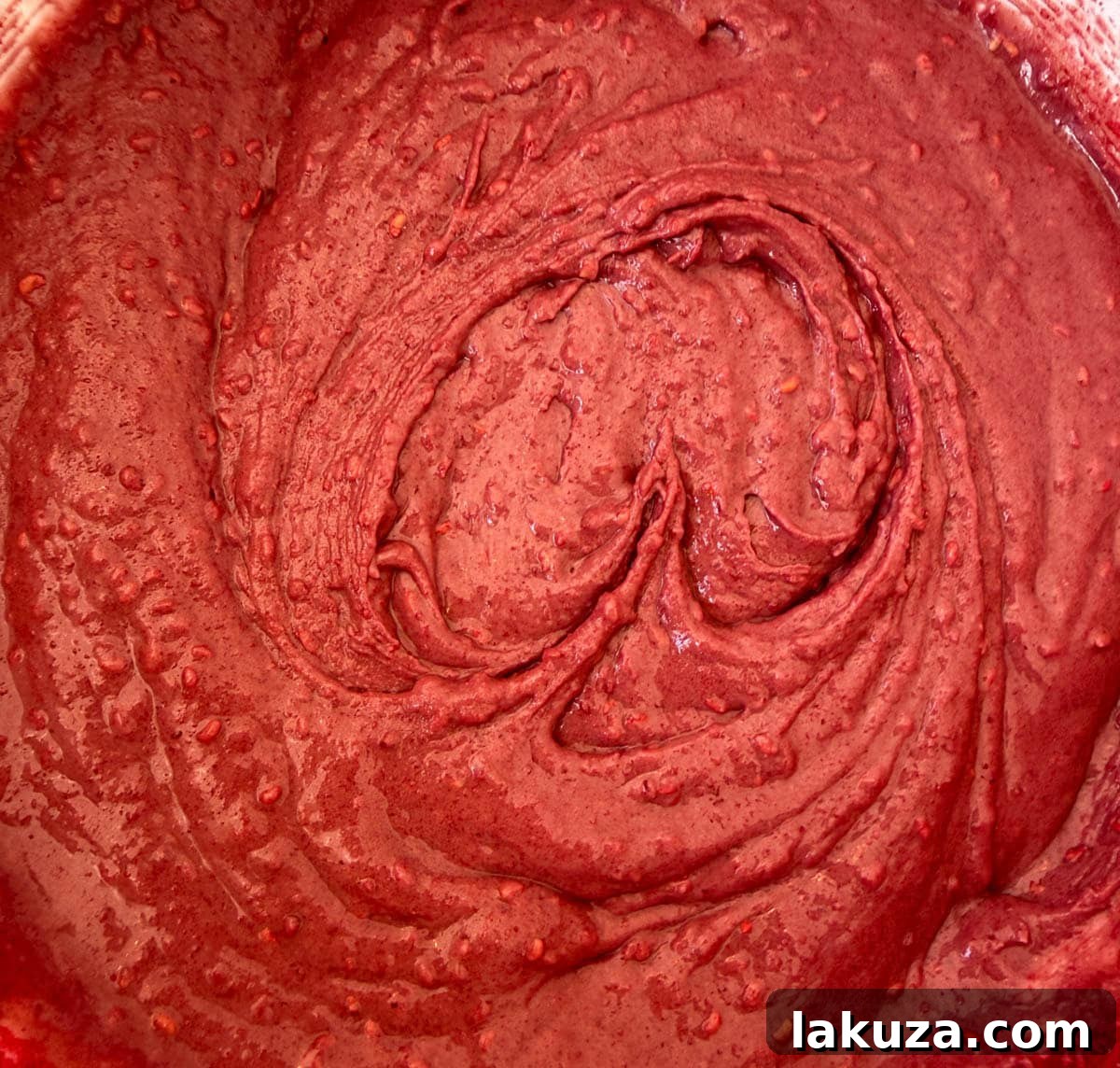 piped raspberry disks