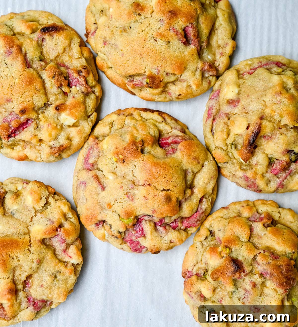 fresh baked raspberry pistachio cookies
