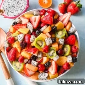 Fruit Salad with Honey Lime Dressing