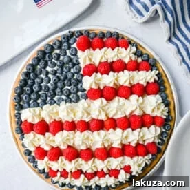 Sugar Cookie Flag Fruit Pizza