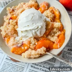 Sugar Cookie Peach Cobbler