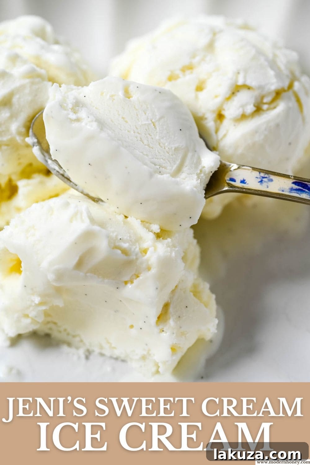 Jeni's Sweet Cream Ice Cream Recipe 12 Sweet, creamy, and smooth, this copycat Jeni's Sweet Cream Ice Cream is the best homemade ice cream recipe. The secret to Jeni's famously creamy and scoopable texture is a combination of cream cheese, cornstarch, and light corn syrup that prevents ice crystals from forming. This is the ultimate homemade ice cream recipe!