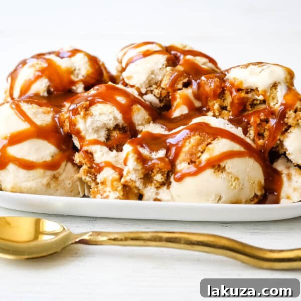 Jeni's Sweet Cream Ice Cream Recipe 8 Caramel Gooey Butter Cake Ice Cream. Creamy homemade vanilla ice cream with chunks of homemade butter cake and swirls of decadent sweet caramel.