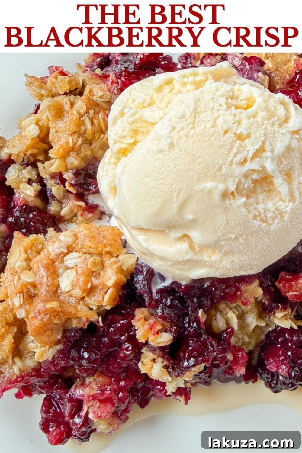Classic Blackberry Crisp Recipe with Oat Streusel 16 Easy Blackberry Crisp made with juicy blackberries and a buttery brown sugar oat topping. Ready in under an hour — the perfect summer dessert, made with fresh or frozen berries. A simple, crowd-pleasing summer dessert that's perfect with a scoop of vanilla ice cream.