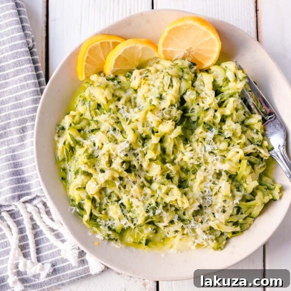 Shredded Sautéed Zucchini with Parmesan