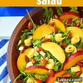 Peach Gouda Honey Almond Salad