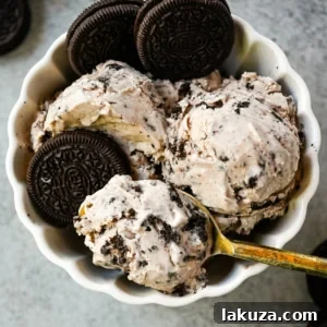 This Cookies and Cream Ice Cream is rich, creamy, and loaded with Oreo chunks. This Oreo Ice Cream is made with a custard base for the smoothest, creamiest homemade ice cream you'll ever make.