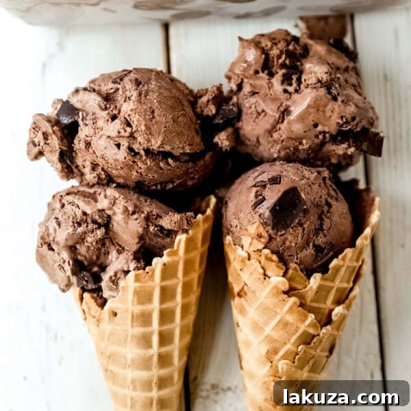 No-Churn Chocolate Chunk Ice Cream