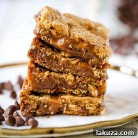 35+ Dessert Bar Recipes: Brownies, Blondies, Lemon Bars 21 Caramelitas Chocolate Caramel Oatmeal Bars