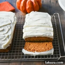 Frosted pumpkin loaf
