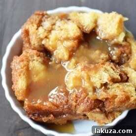 Salted caramel bread pudding