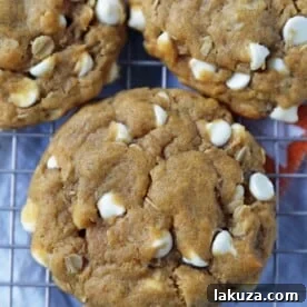 Pumpkin white chocolate chip cookies