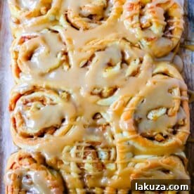 Caramel apple cinnamon rolls