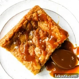 Salted caramel blondies
